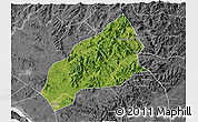 Satellite 3D Map of Qichun, desaturated
