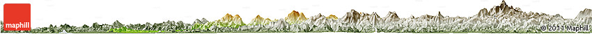 Physical Horizon Map of Qichun, semi-desaturated