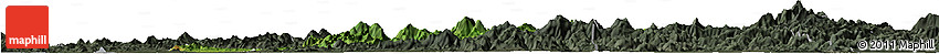 Satellite Horizon Map of Qichun, darken, semi-desaturated