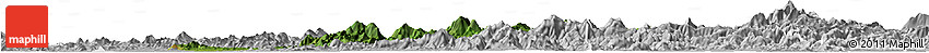 Satellite Horizon Map of Qichun, lighten, desaturated