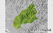 Satellite Map of Qichun, lighten, desaturated