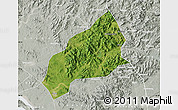 Satellite Map of Qichun, lighten, semi-desaturated