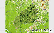 Satellite Map of Qichun, physical outside