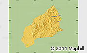 Savanna Style Map of Qichun, single color outside