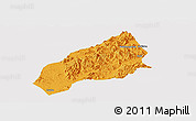 Political Panoramic Map of Qichun, cropped outside