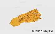 Political Panoramic Map of Qichun, single color outside