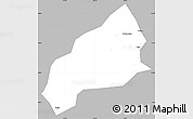 Gray Simple Map of Qichun, single color outside