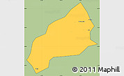 Savanna Style Simple Map of Qichun, cropped outside