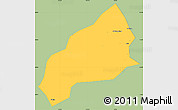 Savanna Style Simple Map of Qichun, single color outside