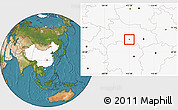 Satellite Location Map of Shashi Shi, highlighted country