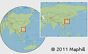 Savanna Style Location Map of Shashi Shi, highlighted parent region, within the entire country
