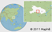 Savanna Style Location Map of Shashi Shi, highlighted parent region