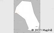 Gray Simple Map of Shashi Shi, cropped outside