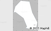 Gray Simple Map of Shashi Shi, single color outside