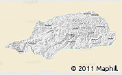 Classic Style 3D Map of Shennongjia, single color outside
