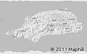 Gray 3D Map of Shennongjia, single color outside