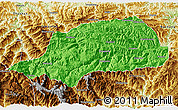 Political 3D Map of Shennongjia, physical outside
