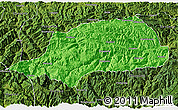 Political 3D Map of Shennongjia, satellite outside