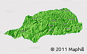 Political 3D Map of Shennongjia, single color outside