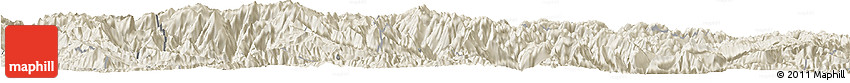 Shaded Relief Horizon Map of Shennongjia