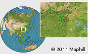 Satellite Location Map of Shennongjia