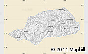 Classic Style Map of Shennongjia, single color outside