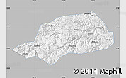 Gray Map of Shennongjia, single color outside