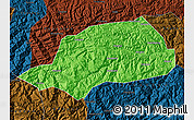 Political Map of Shennongjia, darken