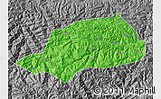 Political Map of Shennongjia, desaturated