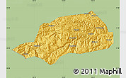 Savanna Style Map of Shennongjia, single color outside