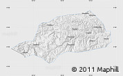 Silver Style Map of Shennongjia, single color outside