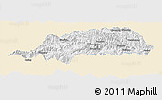 Classic Style Panoramic Map of Shennongjia, single color outside