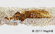 Physical Panoramic Map of Shennongjia, lighten