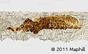 Physical Panoramic Map of Shennongjia, shaded relief outside