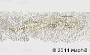 Shaded Relief Panoramic Map of Shennongjia, lighten