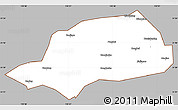 Gray Simple Map of Shennongjia, cropped outside