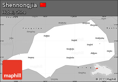 Gray Simple Map of Shennongjia