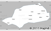 Gray Simple Map of Shennongjia, single color outside