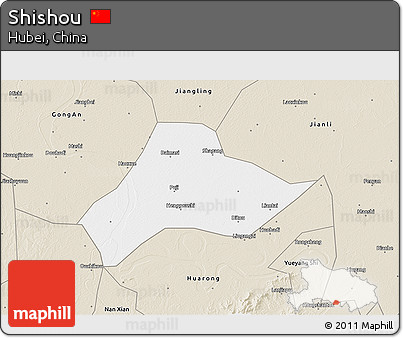 Classic Style 3D Map of Shishou
