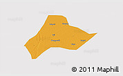 Political 3D Map of Shishou, cropped outside