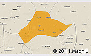 Political 3D Map of Shishou, shaded relief outside