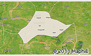 Shaded Relief 3D Map of Shishou, satellite outside