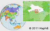Political Location Map of Shishou, highlighted parent region