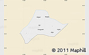 Classic Style Map of Shishou, single color outside