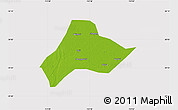 Physical Map of Shishou, cropped outside