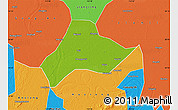 Physical Map of Shishou, political outside