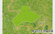 Physical Map of Shishou, satellite outside