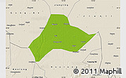 Physical Map of Shishou, shaded relief outside