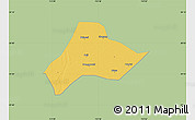 Savanna Style Map of Shishou, single color outside
