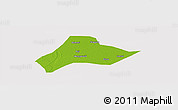 Physical Panoramic Map of Shishou, cropped outside